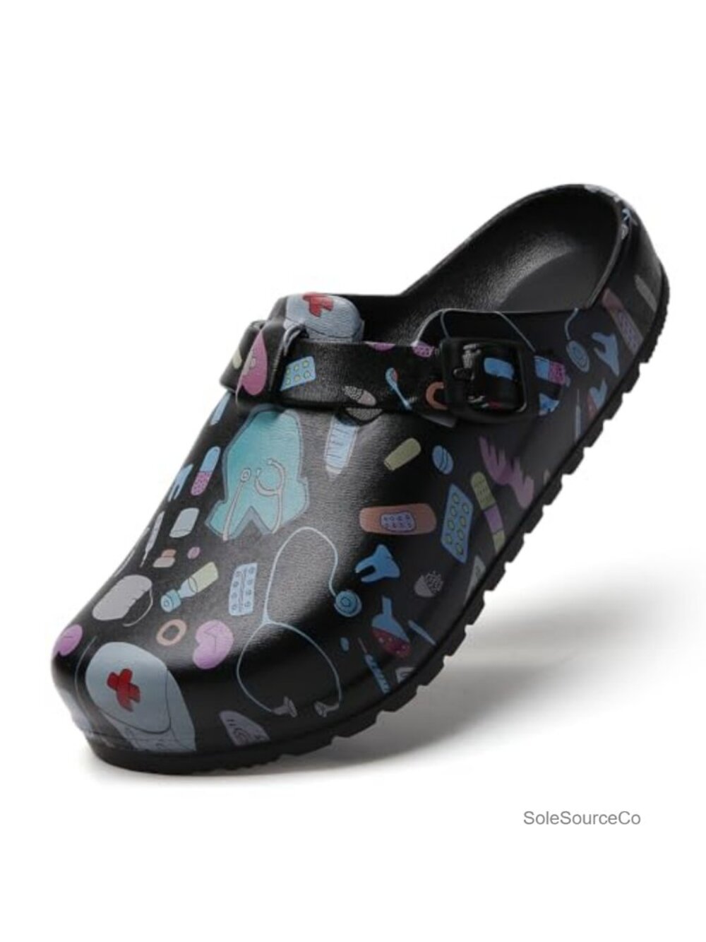 Slip Resistant Work Clogs with Adjustable Buckle, EVA, Memory Foam